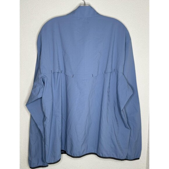 Coolibar Jacket Mens XXL Blue Arcadian Packable Sunblock UPF 50 Lightweight - Picture 2 of 12